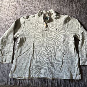 Mens Polo Quarter Zip Sweater